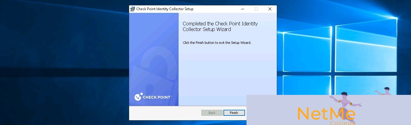 סיום אשף ההתקנה של Check Point Identity Collector