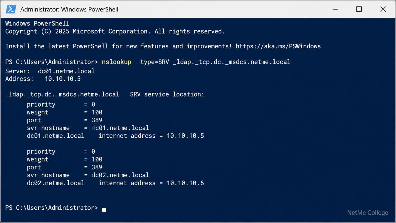 איך בודקים אילו רשומות SRV קיימות על Domain Controller — מדריך מעשי בעברית
